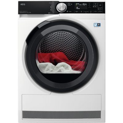 AEG TR959M6BC Wifi Connected 9Kg Heat Pump Tumble Dryer - White - A+++ Rated, White