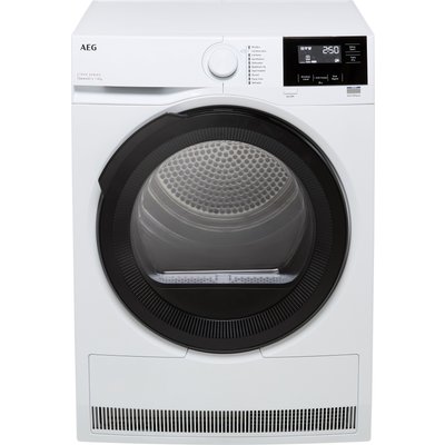 AEG SensiDry® Technology TR718L4B 8Kg Heat Pump Tumble Dryer - White - A++ Rated, White