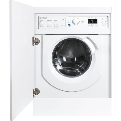 Indesit BIWMIL71252UKN Integrated 7kg Washing Machine with 1200 rpm - White - E Rated, White Indesit BIWMIL71252UKN Integrated 7kg Washing Machine with 1200 rpm - White - E Rated, White