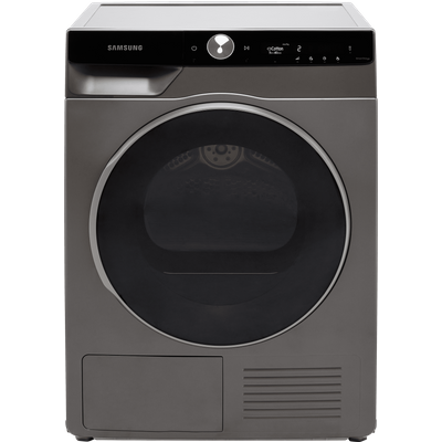 Samsung Series 9 AI Energy OptimalDry™ DV90T8240SX Wifi Connected 9Kg Heat Pump Tumble Dryer - Graphite - A+++ Rated, Silver