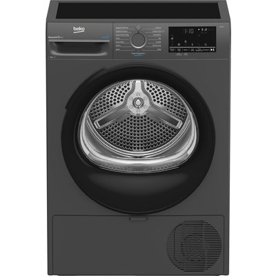 Beko SteamCure BM3T3833A 8Kg Heat Pump Tumble Dryer - Anthracite - A++ Rated, Grey