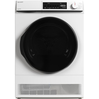 Sharp KD-NCB8S7GW91-EN 8Kg Condenser Tumble Dryer - White - B Rated, White