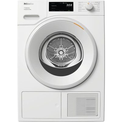 Miele T1 EcoSpeed TSC643 WP Wifi Connected 8Kg Heat Pump Tumble Dryer - White - A+++ Rated, White