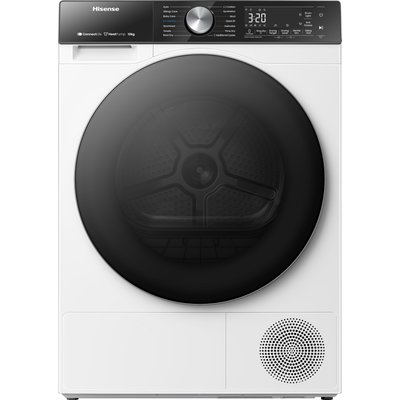 Hisense 5S Series DH5S102BW 10Kg Heat Pump Tumble Dryer - White - A+++ Rated, White