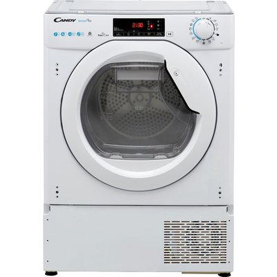 Candy BCTDH7A1TE Wifi Connected 7Kg Integrated Heat Pump Tumble Dryer - White - A+ Rated, White