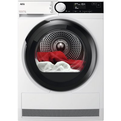 AEG 7000 SENSIDRY® TR739G4B 9Kg Heat Pump Tumble Dryer - White - A+++ Rated, White