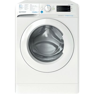 Indesit Push&Go BWE 101496X WV UK 10kg Washing Machine with 1400 rpm - White - A Rated, White Indesit Push&Go BWE 101496X WV UK 10kg Washing Machine with 1400 rpm - White - A Rated, White