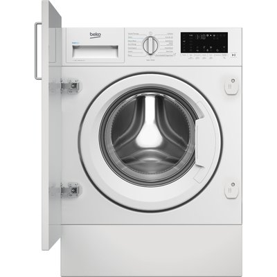 Beko WTIK74122 Integrated 7kg WiFi Connected Washing Machine with 1400 rpm - White - A Rated, White Beko WTIK74122 Integrated 7kg WiFi Connected Washing Machine with 1400 rpm - White - A Rated, White