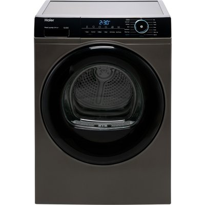 Haier i-Pro Series 3 HD100-A2939S 10Kg Heat Pump Tumble Dryer - Graphite - A++ Rated, Silver