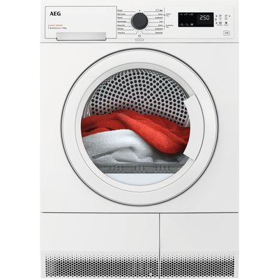 AEG TXH508A2R 7Kg Heat Pump Tumble Dryer - White - A++ Rated, White