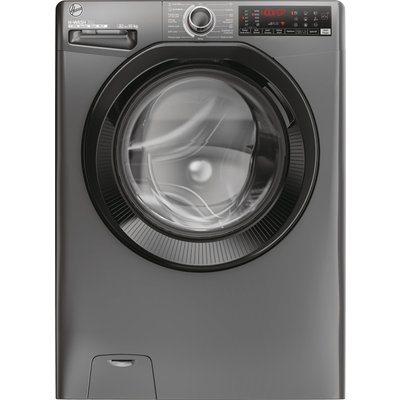 Hoover H-WASH 350 H3WPS4106TAMBR-80 10kg WiFi Connected Washing Machine with 1400 rpm - Graphite - A Rated, Silver Hoover H-WASH 350 H3WPS4106TAMBR-80 10kg WiFi Connected Washing Machine with 1400 rpm - Graphite - A Rated, Silver