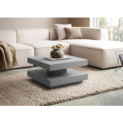 FineBuy Couchtisch 60x60x34 cm Sofatisch Modern, Design Wohnzimmertisch mit Stauraum Quadratisch, Loungetisch Klein, Kaffeetisch