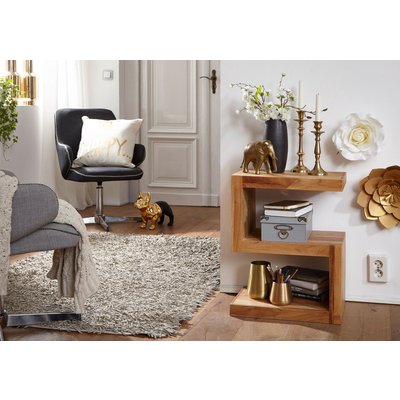 FineBuy Beistelltisch Massivholz
