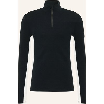 We Norwegians Piqué-Midlayer Voss Aus Merinowolle schwarz
