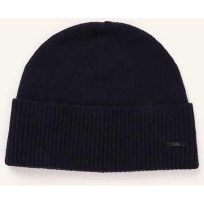 Boss Cashmere-Mütze Honesto blau