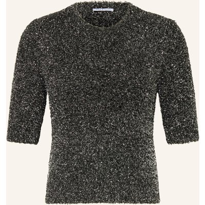 Mrs & Hugs Strickshirt Mit Glitzergarn schwarz