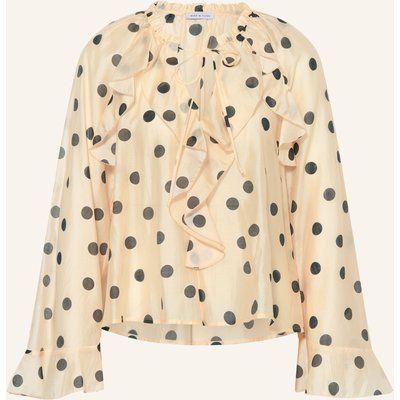 Mrs & Hugs Blusenshirt Mit Volants weiss