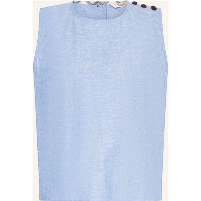 Barbour Blusentop Josie Mit Leinen blau