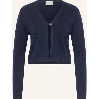 Hemisphere Strickjacke Aus Cashmere Mit Glitzergarn blau
