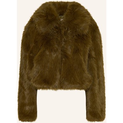The Frankie Shop Kunstfell-Jacke Hope gruen