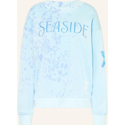 Yippie Hippie Sweatshirt Mit Pailletten blau