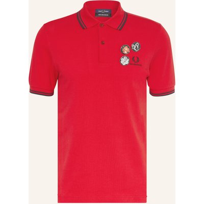 Fred Perry Piqué-Poloshirt rot