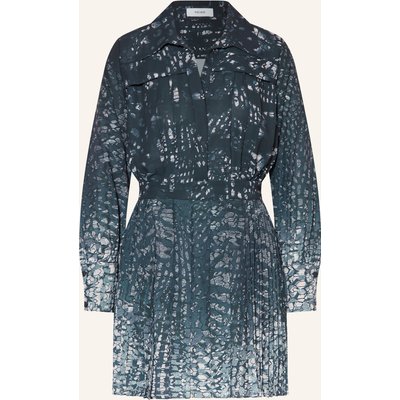 Reiss Kleid Ali Mit Plissees blau