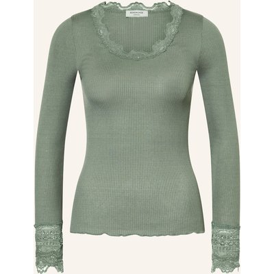 Rosemunde Longsleeve Benita Aus Seide Mit Spitze gruen