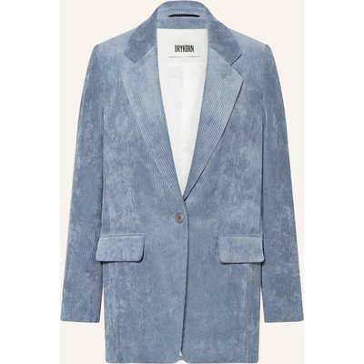 Drykorn Longblazer Glendale Aus Cord blau