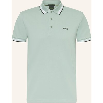 Boss Piqué-Poloshirt Paddy Curved Regular Fit gruen