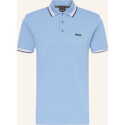 Boss Piqué-Poloshirt Paddy Curved Regular Fit blau