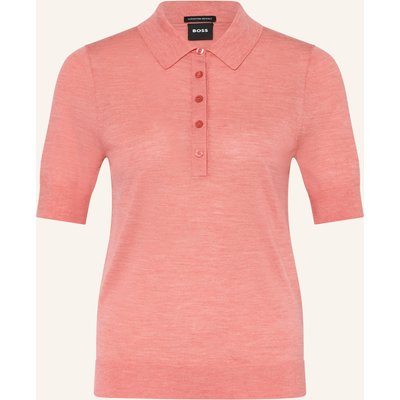 Boss Poloshirt Fidenka Aus Merinowolle rosa