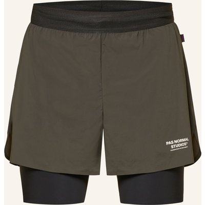 Pas Normal Studios 2-In-1-Laufshorts Balance gruen