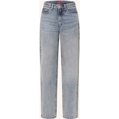 Hugo Straight Jeans Gilissi Mit Schmucksteinen blau
