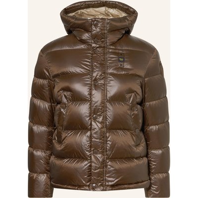Blauer Daunenjacke Clipper braun