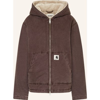 Carhartt Wip Jeansjacke Mitch Mit Teddyfell grau