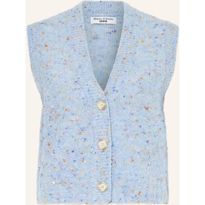 Marc O'polo Denim Strickweste Aus Schurwolle blau