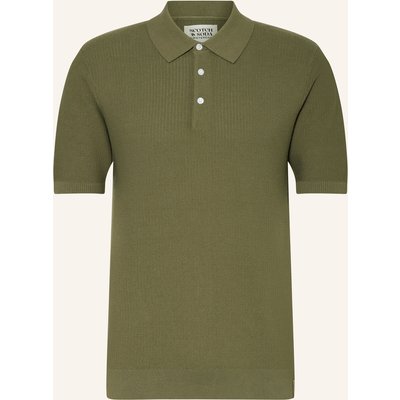 Scotch & Soda Strick-Poloshirt gruen