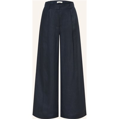 Selected Marlenehose Mit Leinen blau