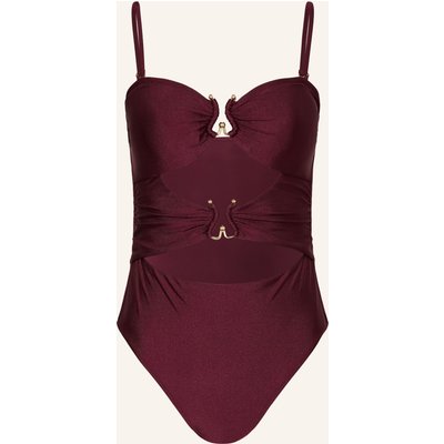 Mrs & Hugs Bandeau-Badeanzug Mit Cut-Outs lila