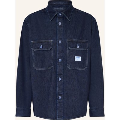 Hugo Jeans-Overshirt Ebolt blau