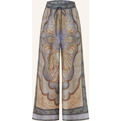 Zimmermann Marlenehose Wanderlust Aus Seide blau