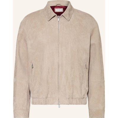 Brunello Cucinelli Lederjacke Giubino beige