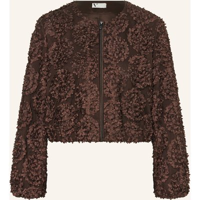 V By Vera Mont Mesh-Jacke braun