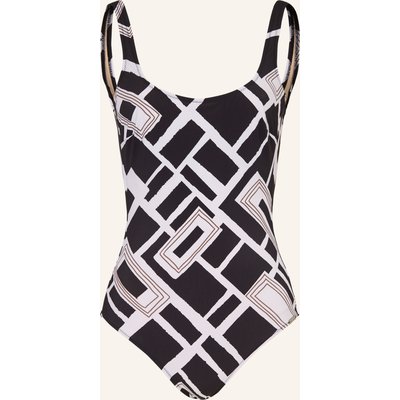 Charmline Shape-Badeanzug Graphic Frame schwarz