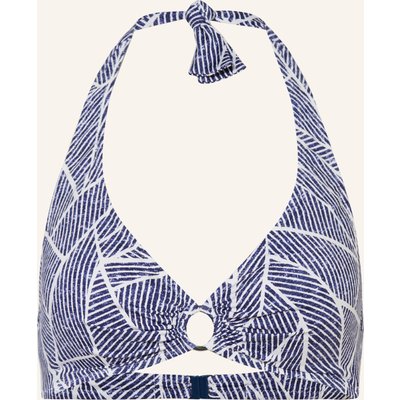 Lidea Neckholder-Bikini-Top Indigo Grid blau