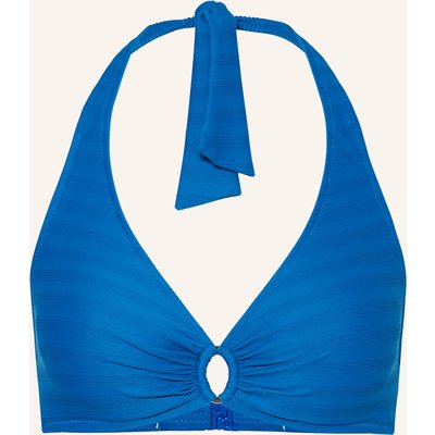 Lidea Neckholder-Bikini-Top Linear Code blau