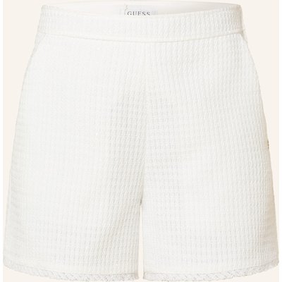 Guess Tweed-Shorts Eulalie Mit Glitzergarn weiss