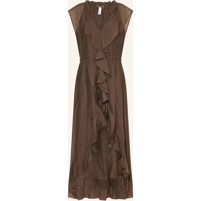 Guess Kleid Maelys Mit Volants braun