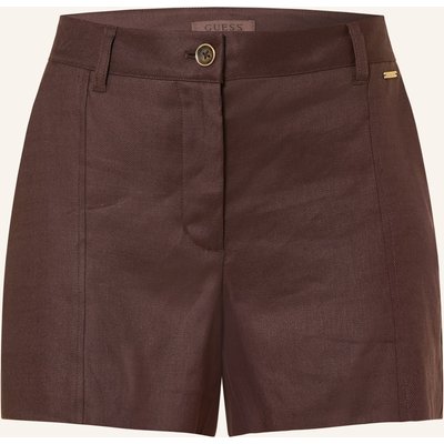 Guess Shorts Isabeau Mit Leinen braun
